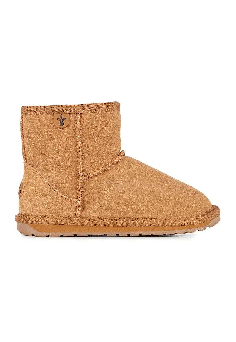 Ghete slip-on de piele intoarsa Wallaby, Maro camel