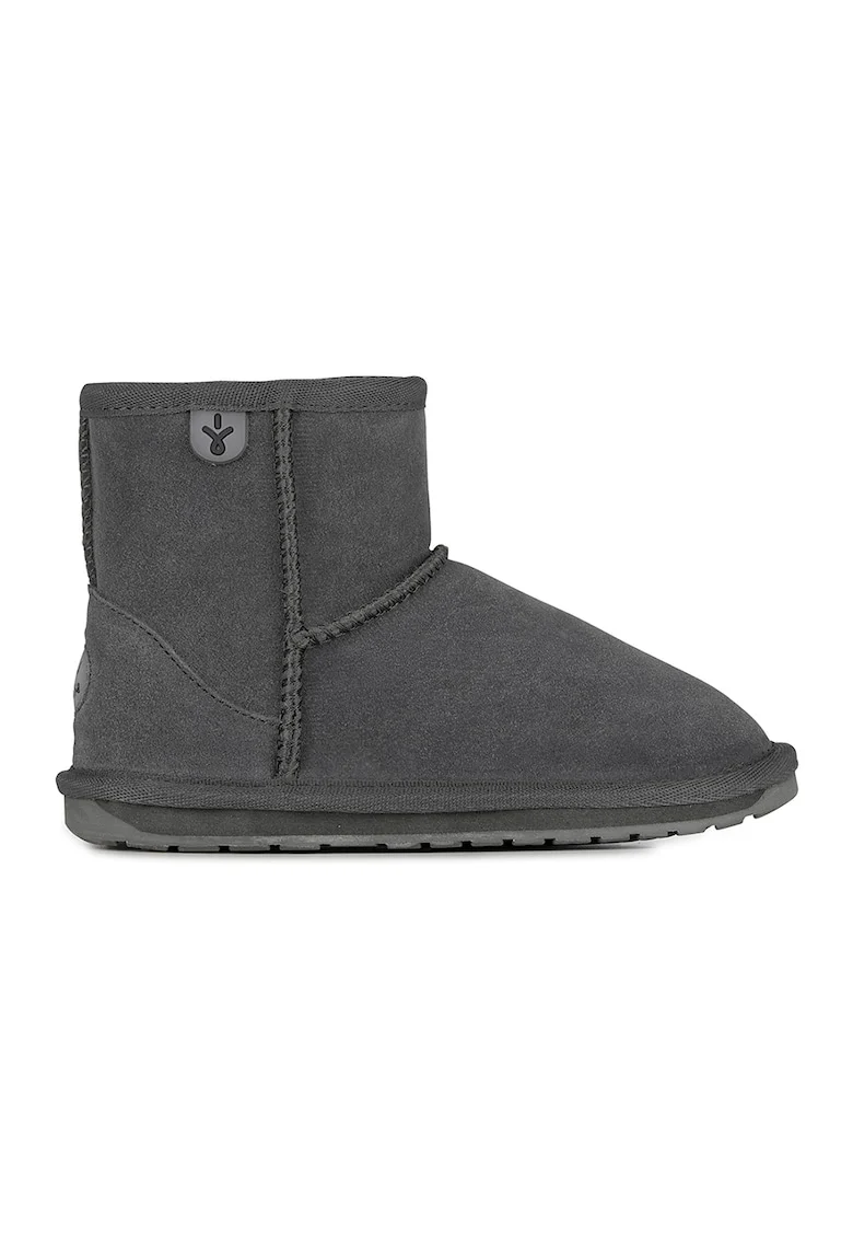 Ghete slip-on de piele intoarsa Wallaby, Gri carbune
