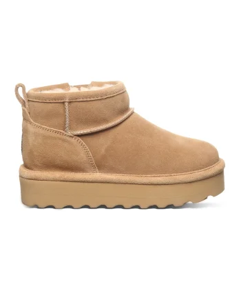 Ghete slip-on de piele intoarsa Retro, Maro camel