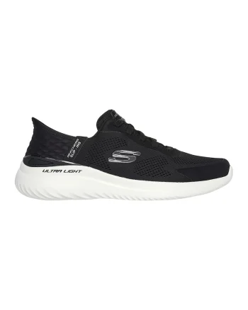 Pantofi sport slip-ins din plasa cu detalii logo Bounder 2.0, Alb/Negru