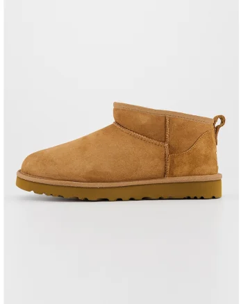 Cizme scurte slip-on din piele de oaie Classic Ultra, Galben inchis