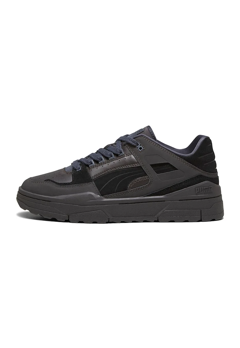 Pantofi sport de piele si piele ecologica Slipstream, Negru stins