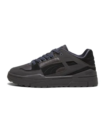 Pantofi sport de piele si piele ecologica Slipstream, Negru stins