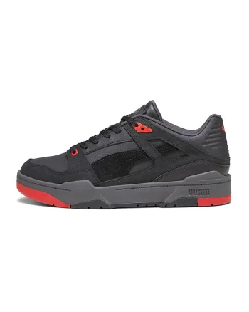 Pantofi sport cu detalii de piele Slipstream Box Out, Rosu/Negru