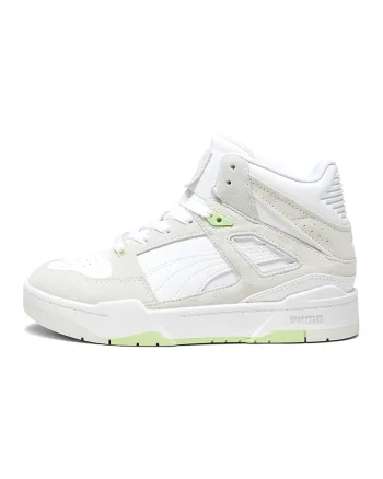 Pantofi sport high-top cu insertii de piele intoarsa Slipstream, Alb/Alb murdar