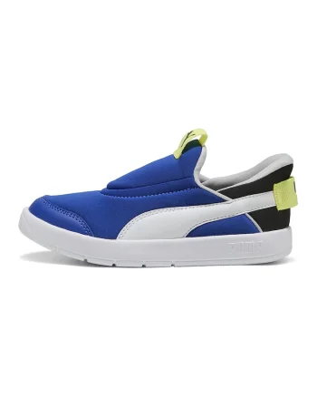 Pantofi sport slip-on Courtflex V3, Negru/Galben/Albastru royal
