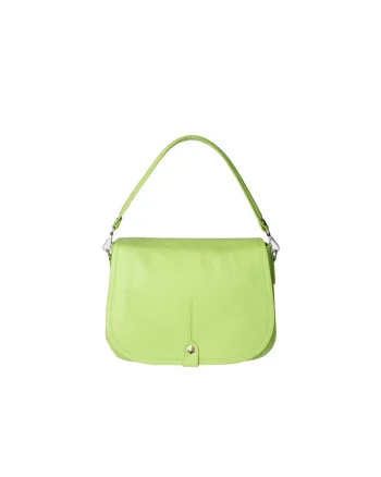 Geanta crossbody de piele cu clapa, Verde