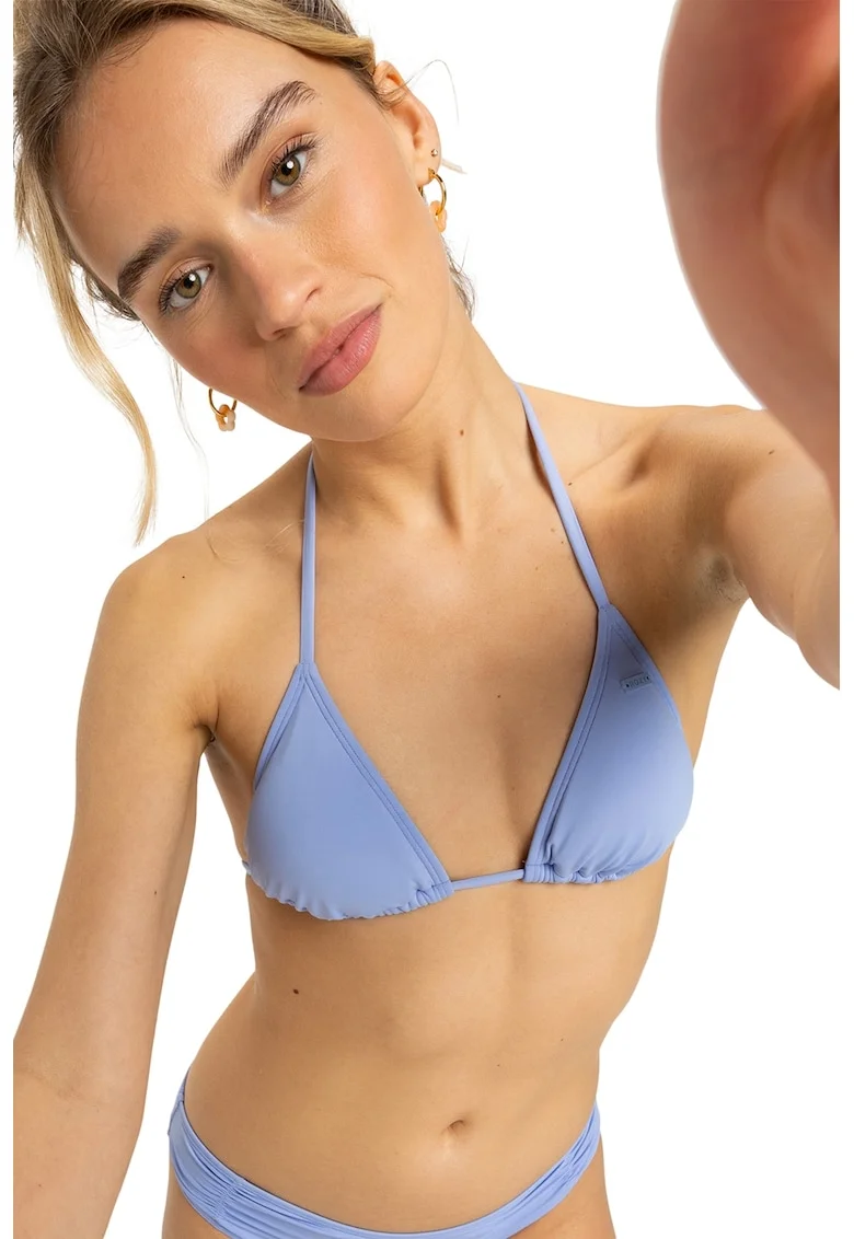 Sutien de baie cu cupe triunghiulare Tiki Tri, Albastru pastel