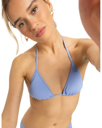 Sutien de baie cu cupe triunghiulare Tiki Tri, Albastru pastel