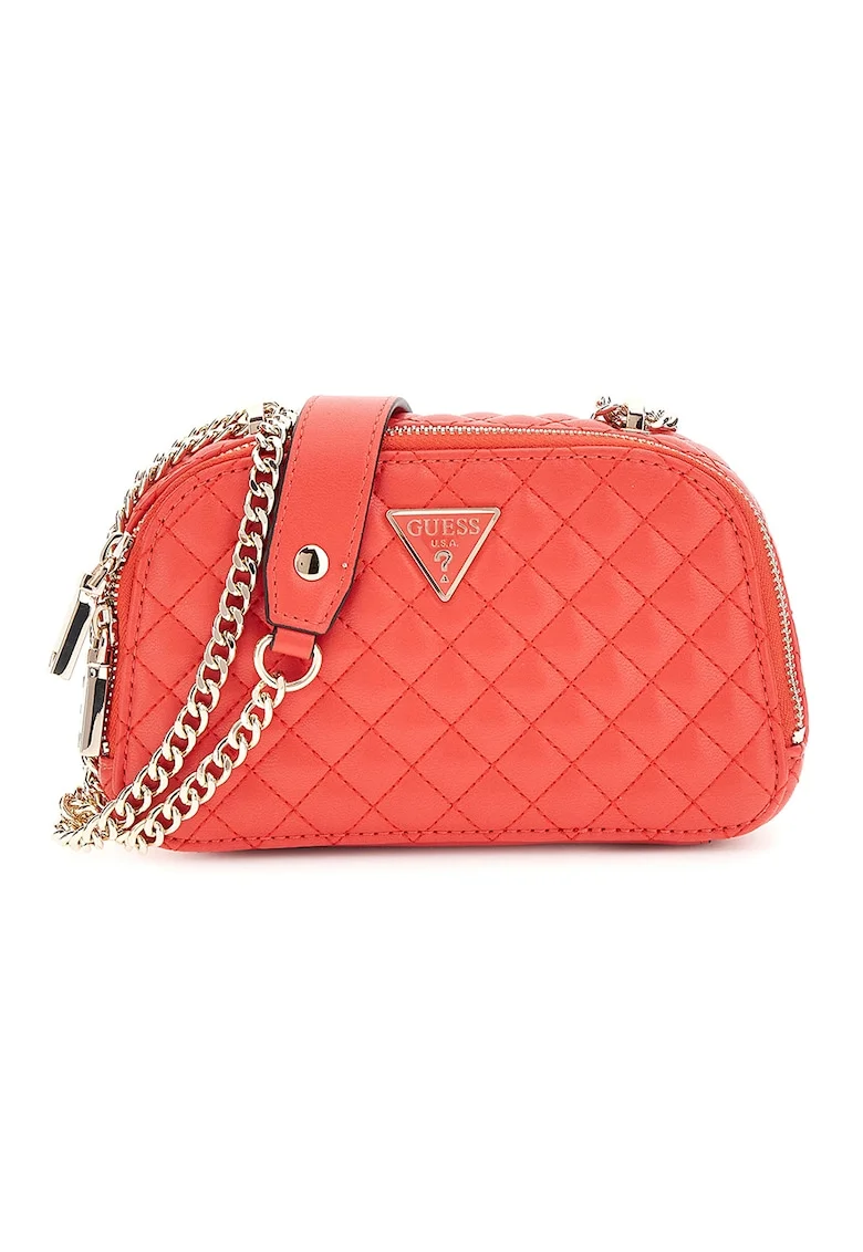 Geanta crossbody din piele ecologica cu aspect matlasat Rianee, Coral