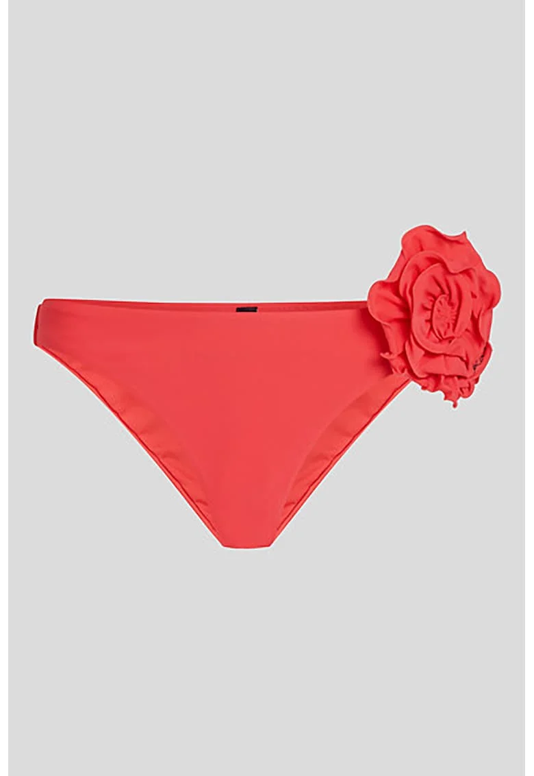Slip de baie cu detaliu floral, Coral