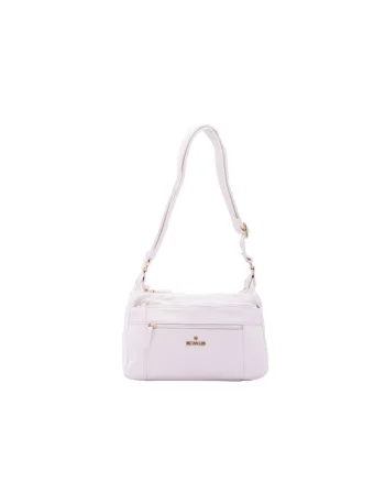 Geanta crossbody din piele ecologica, Alb
