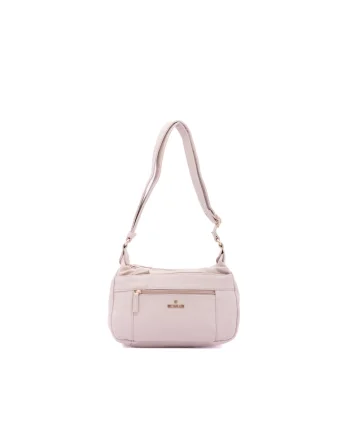 Geanta crossbody din piele ecologica, Bej deschis