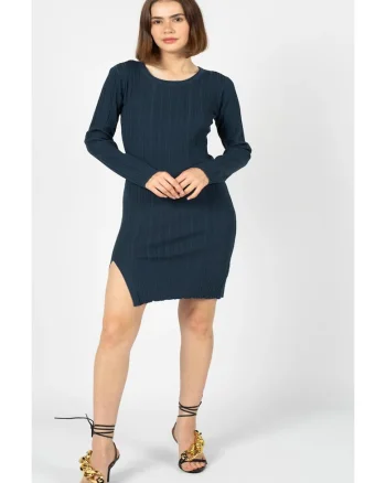 Rochie scurta bodycon cu maneca lunga,
