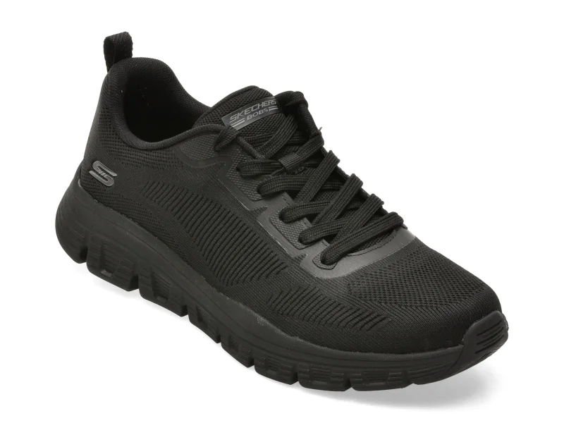 Pantofi sport SKECHERS negri, 118205, din material textil