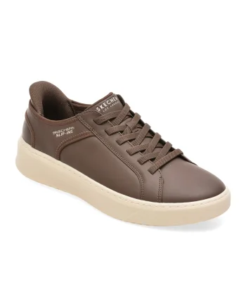 Pantofi sport SKECHERS maro, 183177, din piele ecologica