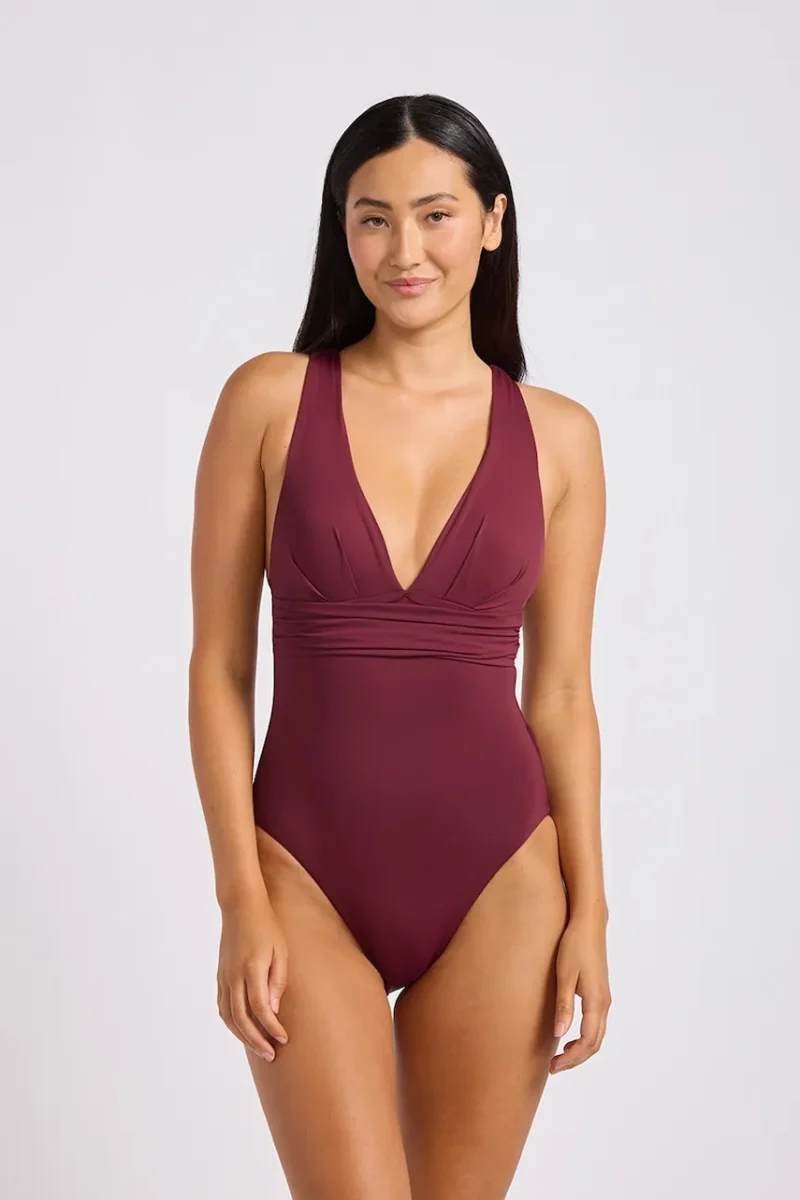 Seafolly costum de baie dintr-o singură piesă pentru femei Cross Back