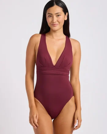 Seafolly costum de baie dintr-o singură piesă pentru femei Cross Back