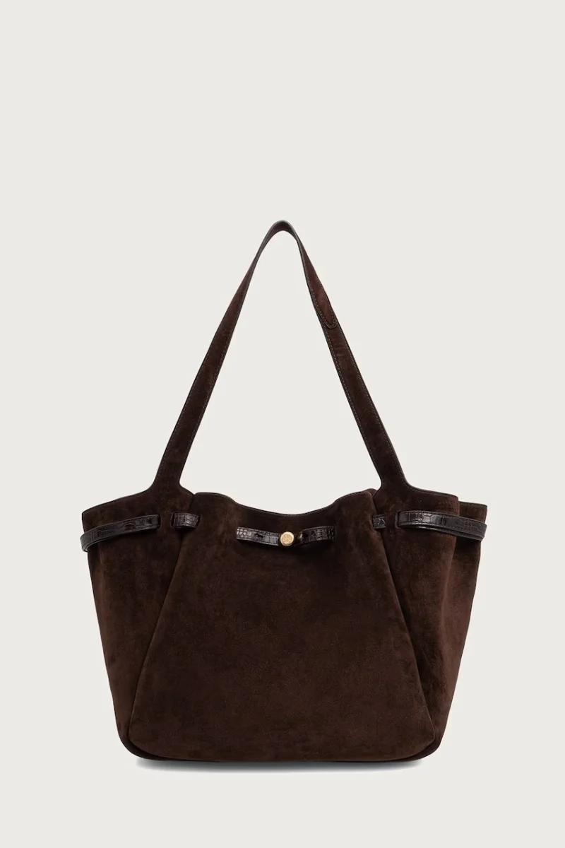 Tory Burch tote bag pentru femei din piele întoarsă Romy