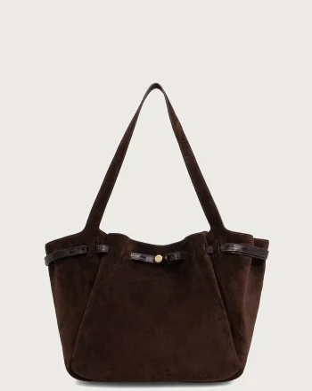 Tory Burch tote bag pentru femei din piele întoarsă Romy