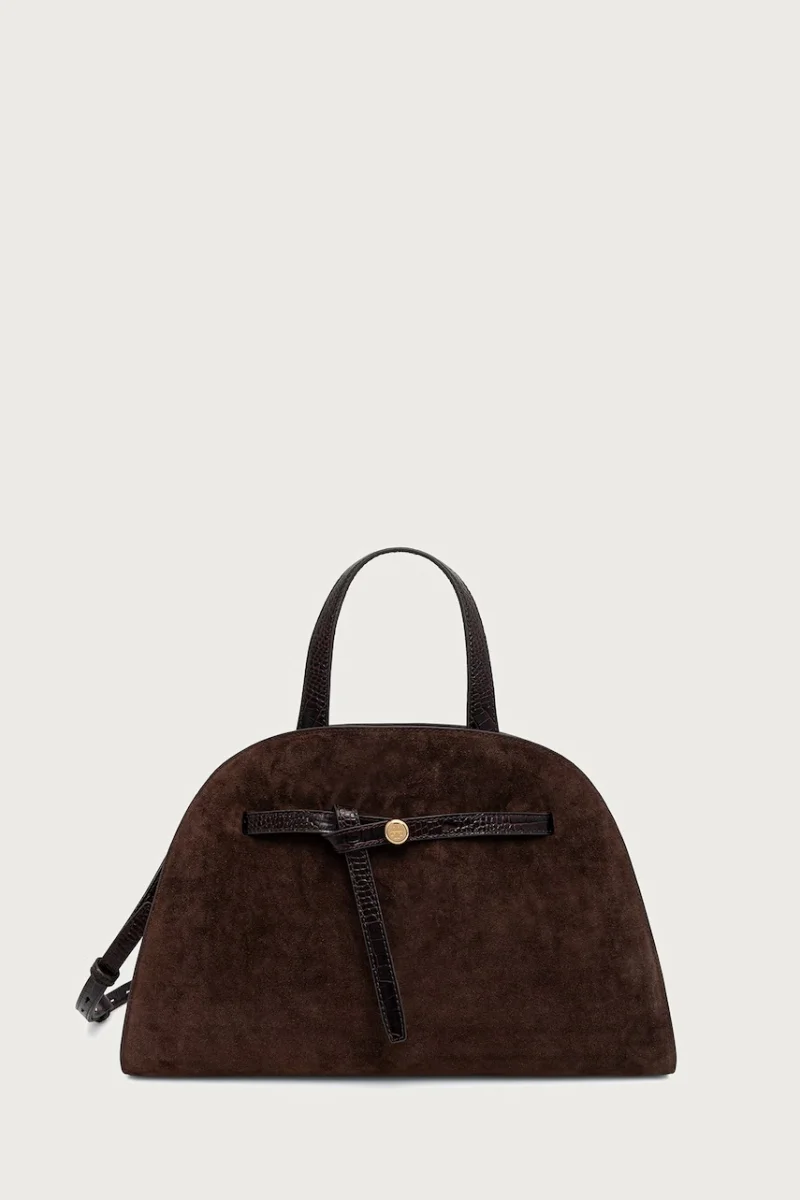 Tory Burch geantă pentru femei din piele întoarsă Romy Suede Bauletto
