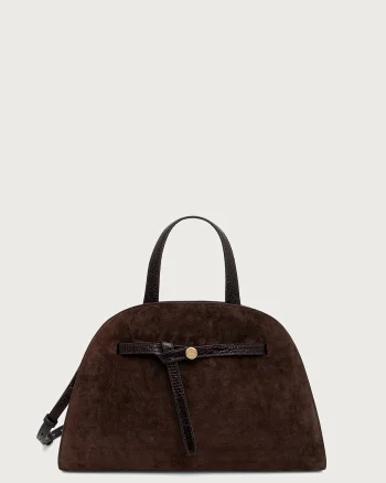 Tory Burch geantă pentru femei din piele întoarsă Romy Suede Bauletto
