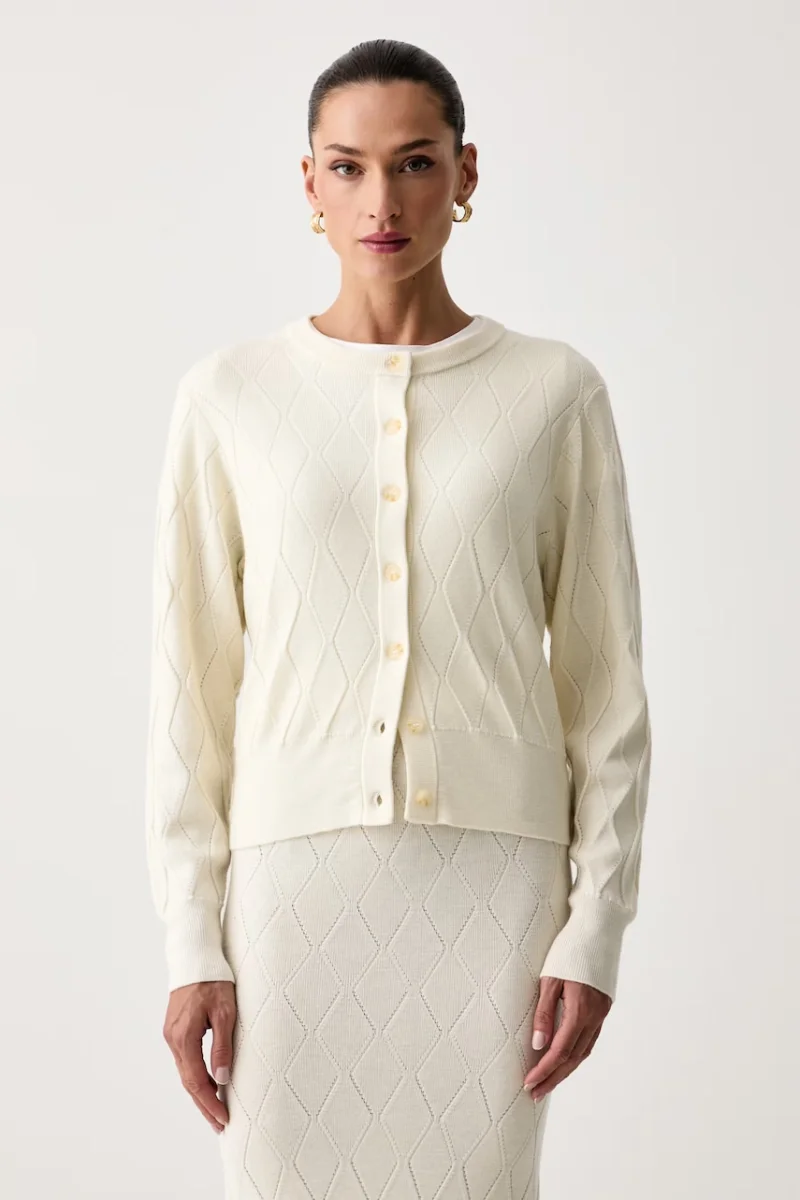 Yuzefi cardigan pentru femei din lână merino RAINA