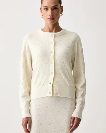 Yuzefi cardigan pentru femei din lână merino RAINA