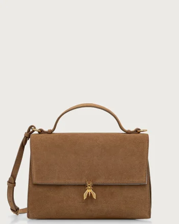 Patrizia Pepe geantă crossbody pentru femei din piele întoarsă