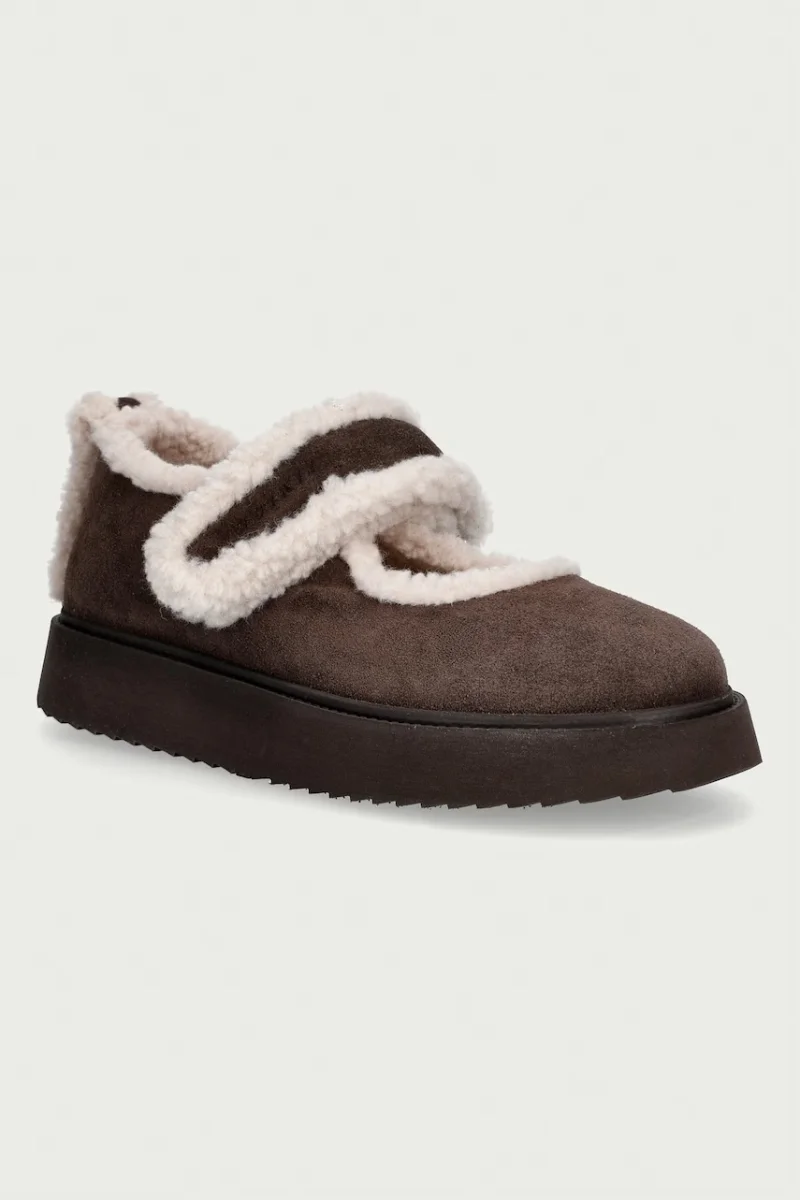 Inuikii balerini din piele întoarsă Shearling M.J.