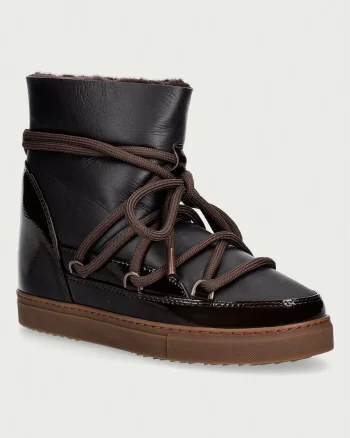 Inuikii Gloss Wedge cizme de zăpadă pentru femei din piele