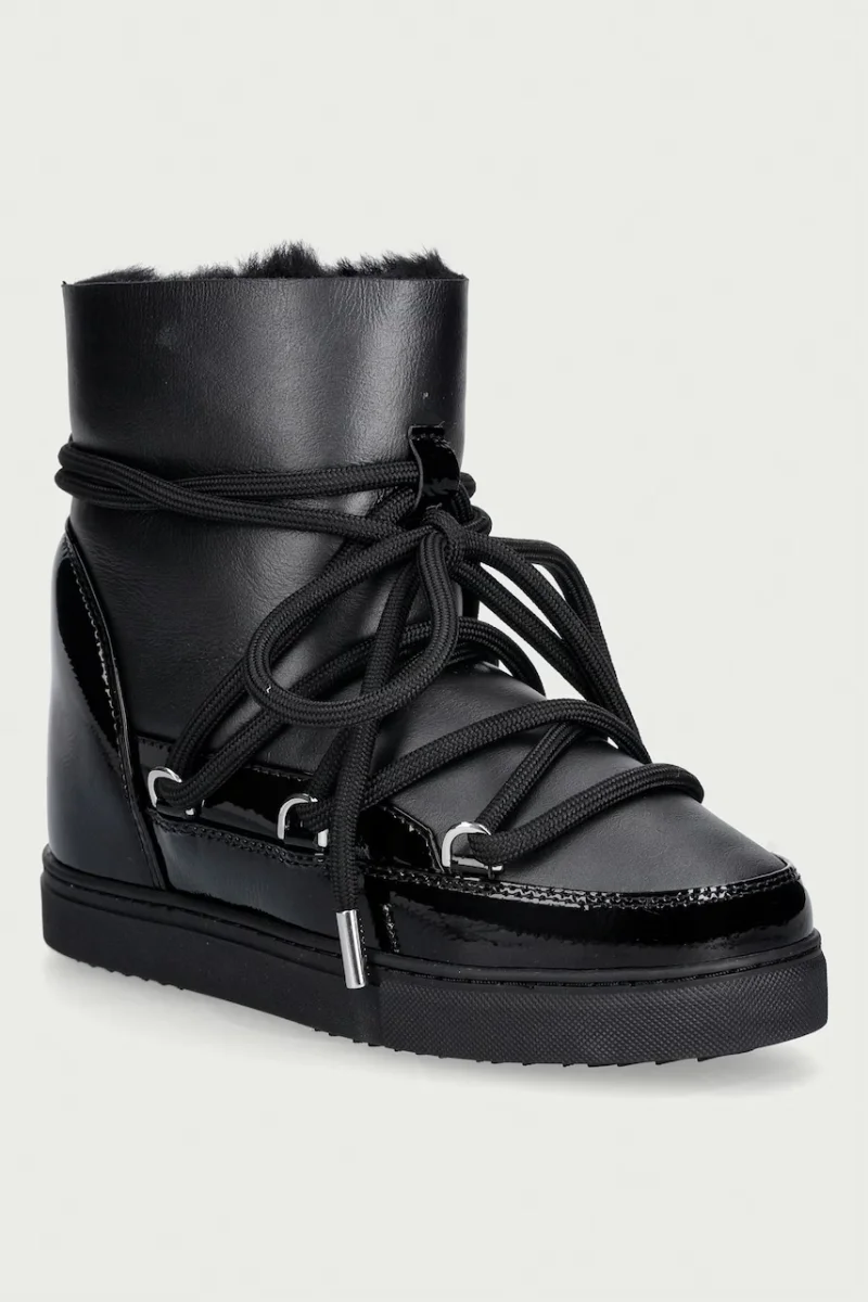 Inuikii Gloss Wedge cizme de zăpadă pentru femei din piele