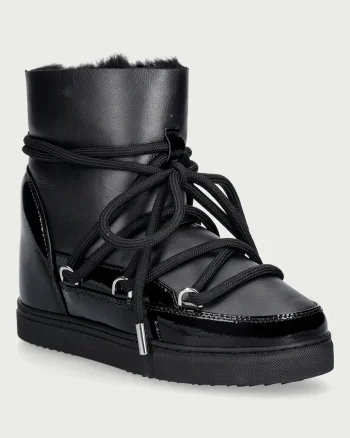 Inuikii Gloss Wedge cizme de zăpadă pentru femei din piele