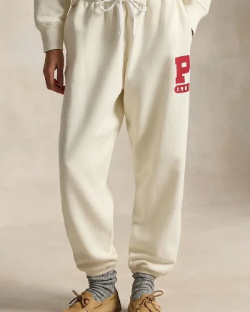 Polo Ralph Lauren pantaloni de trening pentru femei cu bumbac