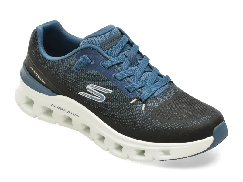 Pantofi sport SKECHERS negri, 233132, din material textil