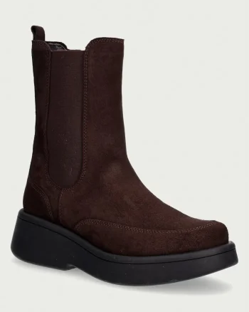 Fly London botine cu platformă pentru femei din piele întoarsă MORF533FLY