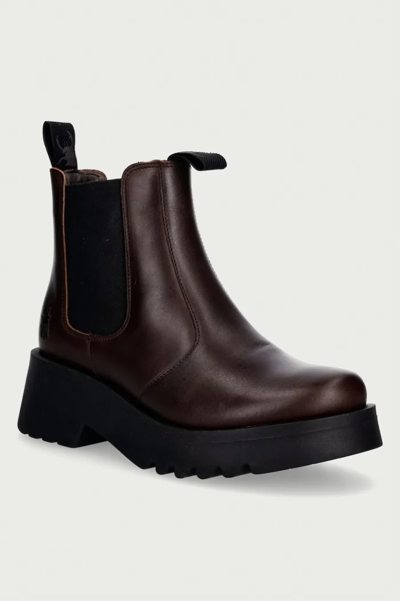 Fly London ghete scurte pentru femei din piele MEDI789FLY