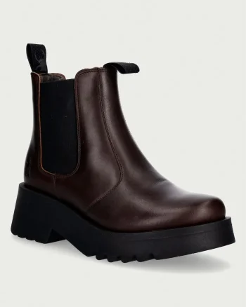 Fly London ghete scurte pentru femei din piele MEDI789FLY
