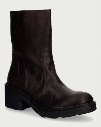 Fly London botine cu toc pentru femei din piele NORE191FLY