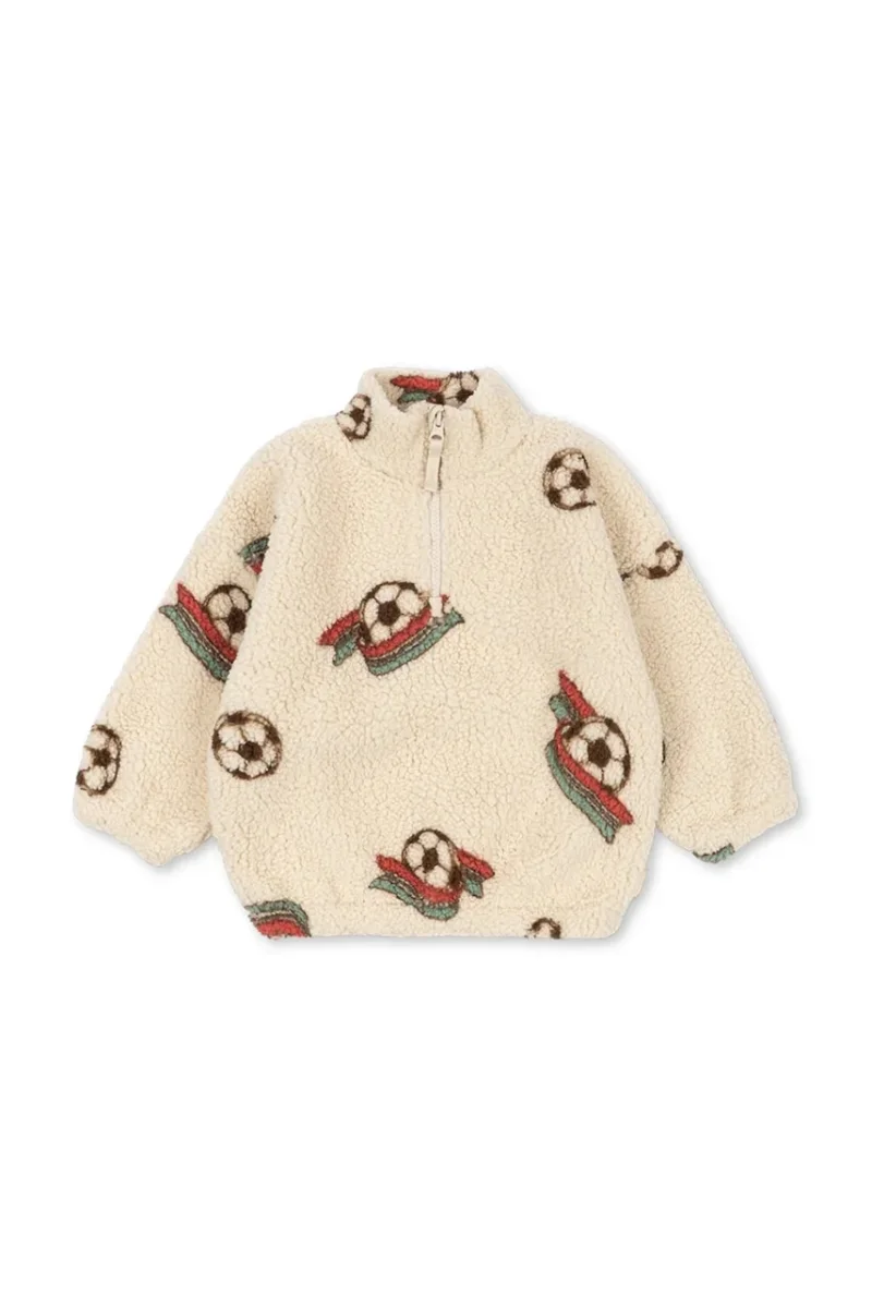 Konges Sløjd jachetă pentru copii din polar JODY TEDDY HALF ZIP GRS