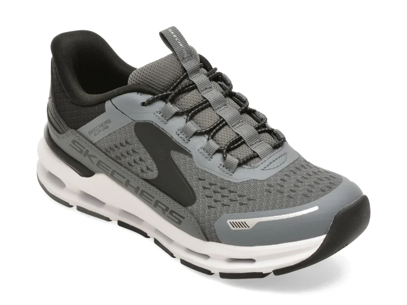 Pantofi sport SKECHERS gri, 404203L, din material textil