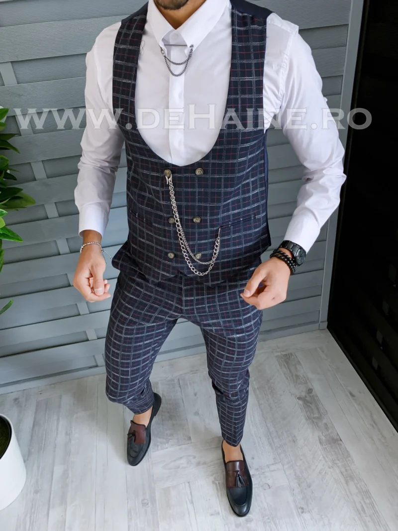 Vesta barbati eleganta slim fit bleumarin B1458 P20-2.1