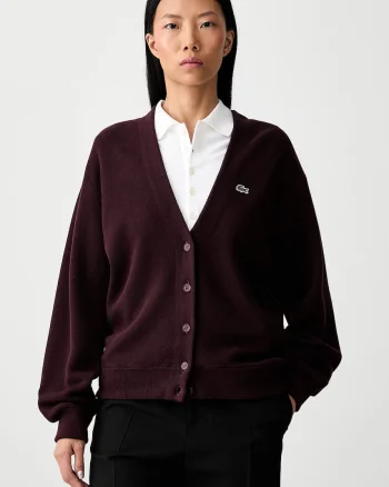 Lacoste cardigan pentru femei cu lână