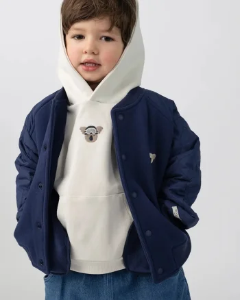 Donsje hanorac cu glugă pentru copii din bumbac cu elastan Herps Hoodie Ski Koala