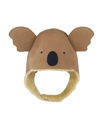 Donsje căciulă cu urechi pentru copii din piele Kapi Classic Hat Koala