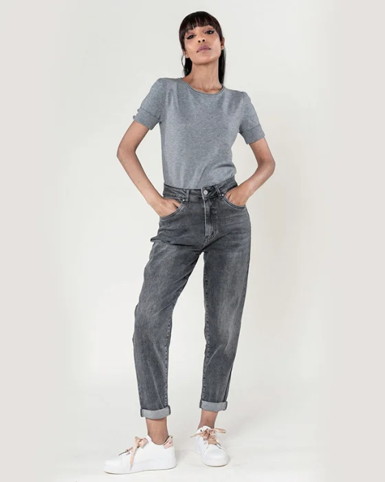Blugi dama Mom Fit Nina Carter Gri P502-17 M8