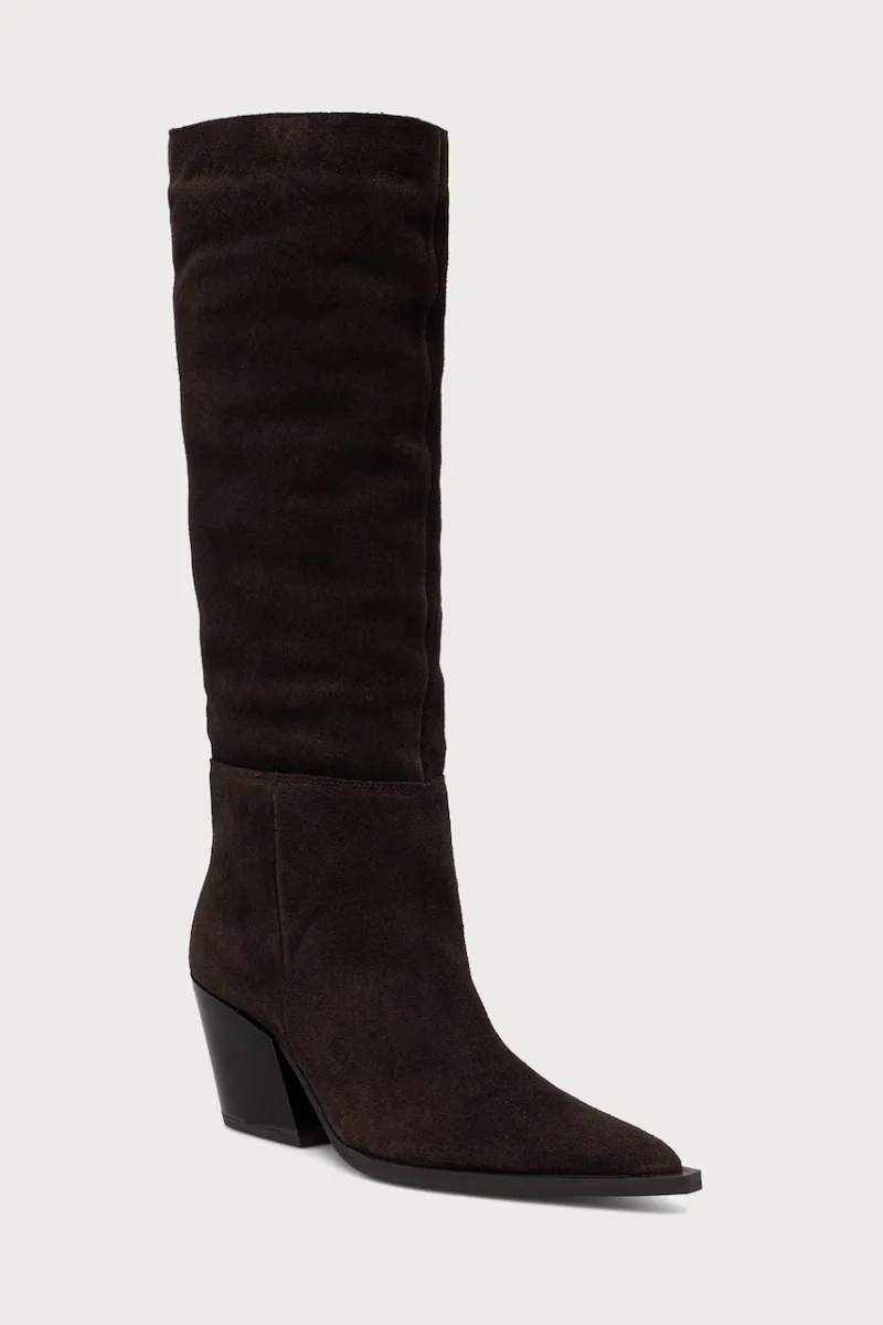 Steve Madden cizme pentru femei din piele întoarsă Menthe
