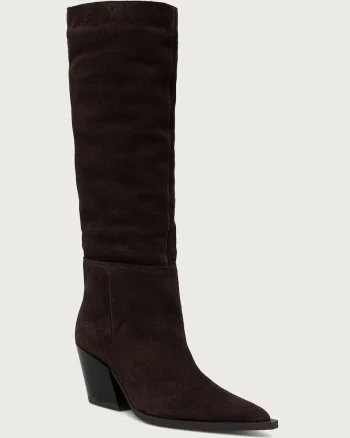 Steve Madden cizme pentru femei din piele întoarsă Menthe