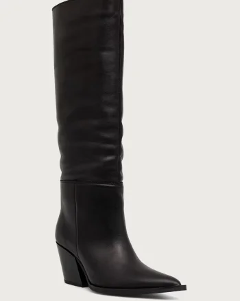 Steve Madden cizme cu toc pentru femei din piele Menthe