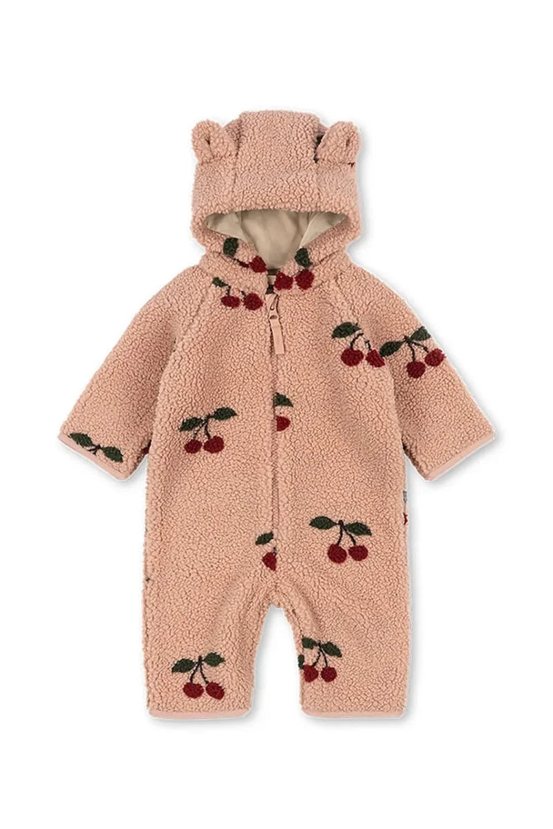 Konges Sløjd salopetă pentru copii din polar JODY TEDDY ONESIE GRS